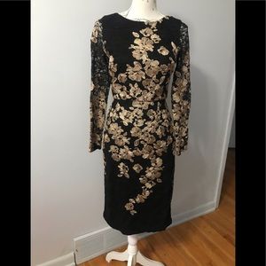 XSCape black/gold dress Stunning!!!⭐️⭐️⭐️